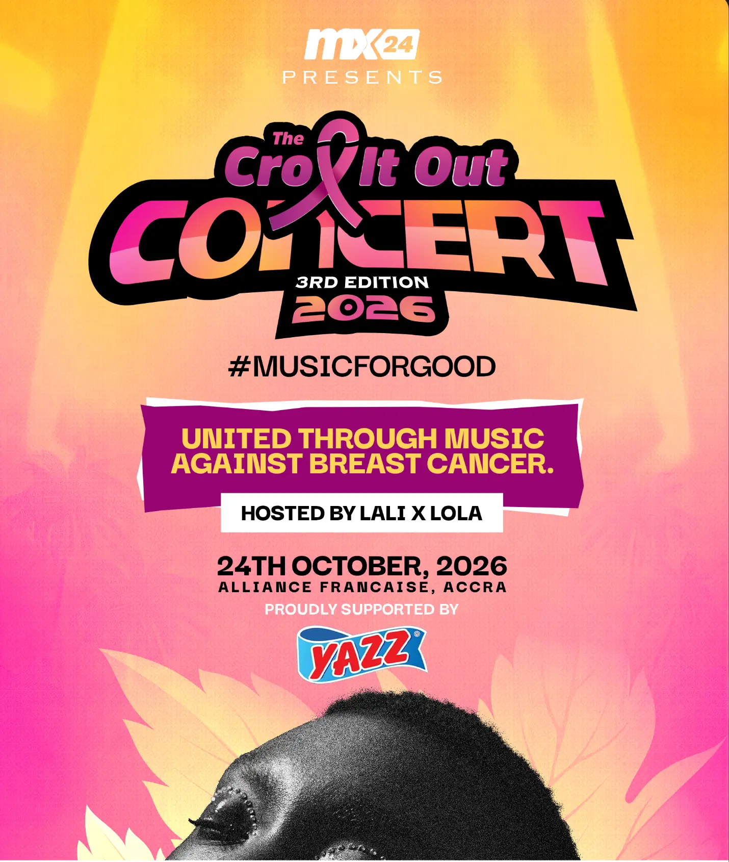 The CroxItOut Concert 2026 flyer — 24th October, hosted by LaliXLola